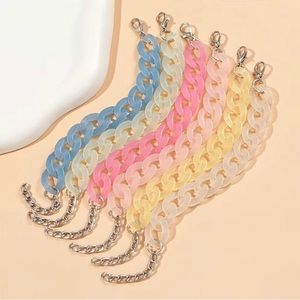 Chunky Chain Clear Bracelet- Swipe for colors!